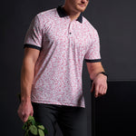 Man wearing Black Clover Live Lucky apparel with roses in his hand.